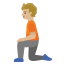image for :person kneeling: medium-light skin tone:
