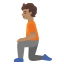 image for :person kneeling: medium skin tone: