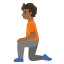 image for :person kneeling: medium-dark skin tone: