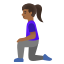 image for :woman kneeling: medium-dark skin tone: