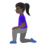 image for :woman kneeling: dark skin tone: