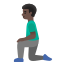 image for :man kneeling: dark skin tone: