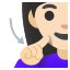 image for :deaf woman: light skin tone:
