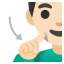 image for :deaf man: light skin tone: