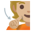 image for :deaf person: medium-light skin tone: