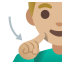 image for :deaf man: medium-light skin tone: