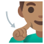 image for :deaf man: medium skin tone: