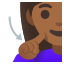 image for :deaf woman: medium-dark skin tone: