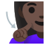 image for :deaf woman: dark skin tone: