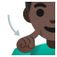 image for :deaf man: dark skin tone: