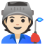 image for :factory worker: light skin tone: