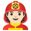 image for :firefighter: light skin tone: