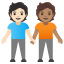 image for :people holding hands: light skin tone, medium skin tone: