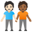 image for :people holding hands: light skin tone, medium-dark skin tone:
