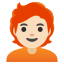 image for :person: light skin tone, red hair: