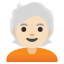 image for :person: light skin tone, white hair:
