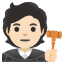 image for :judge: light skin tone: