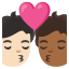 image for :kiss: person, person, light skin tone, medium-dark skin tone: