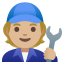 image for :mechanic: medium-light skin tone: