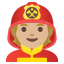image for :firefighter: medium-light skin tone:
