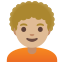 image for :person: medium-light skin tone, curly hair: