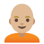 image for :person: medium-light skin tone, bald: