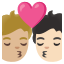 image for :kiss: person, person, medium-light skin tone, light skin tone: