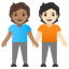 image for :people holding hands: medium skin tone, light skin tone: