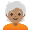 image for :person: medium skin tone, white hair: