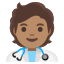 image for :health worker: medium skin tone: