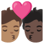 image for :kiss: person, person, medium skin tone, dark skin tone: