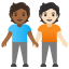 image for :people holding hands: medium-dark skin tone, light skin tone: