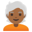 image for :person: medium-dark skin tone, white hair: