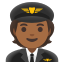 image for :pilot: medium-dark skin tone: