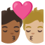 image for :kiss: person, person, medium-dark skin tone, medium-light skin tone: