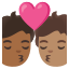 image for :kiss: person, person, medium-dark skin tone, medium skin tone: