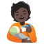image for :person feeding baby: dark skin tone: