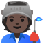 image for :factory worker: dark skin tone: