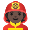 image for :firefighter: dark skin tone: