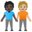 image for :people holding hands: dark skin tone, medium-light skin tone: