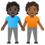 image for :people holding hands: dark skin tone, medium-dark skin tone: