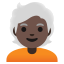 image for :person: dark skin tone, white hair: