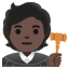 image for :judge: dark skin tone: