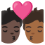 image for :kiss: person, person, dark skin tone, medium-dark skin tone: