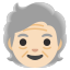 image for :older person: light skin tone: