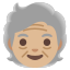 image for :older person: medium-light skin tone:
