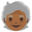 image for :older person: medium-dark skin tone: