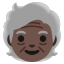 image for :older person: dark skin tone: