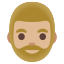 image for :man: medium-light skin tone, beard: