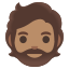 image for :person: medium skin tone, beard: